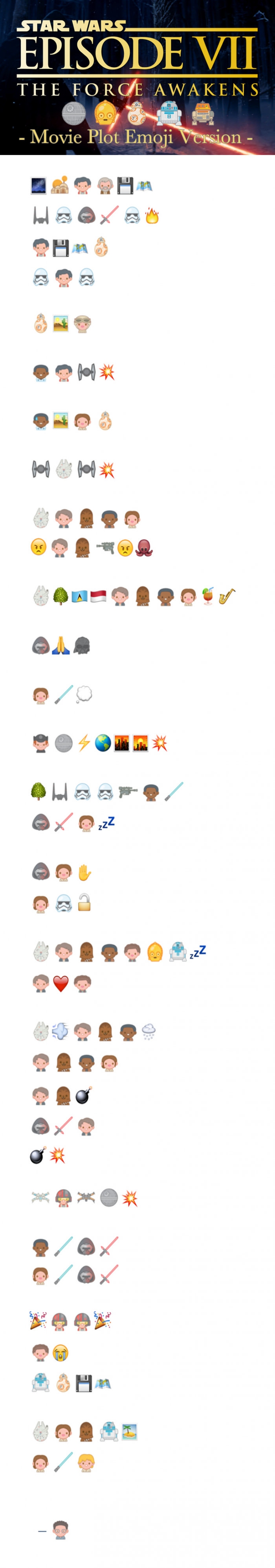 Star Wars 7 emoji plot