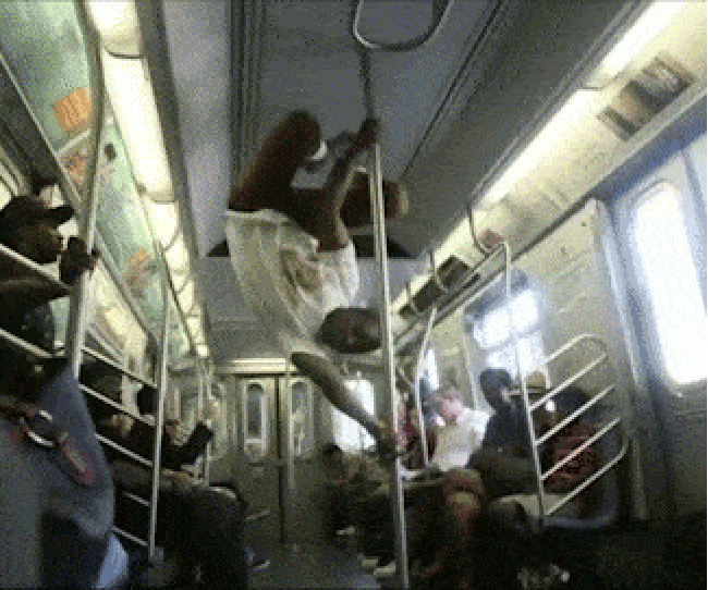 Subway acrobatics