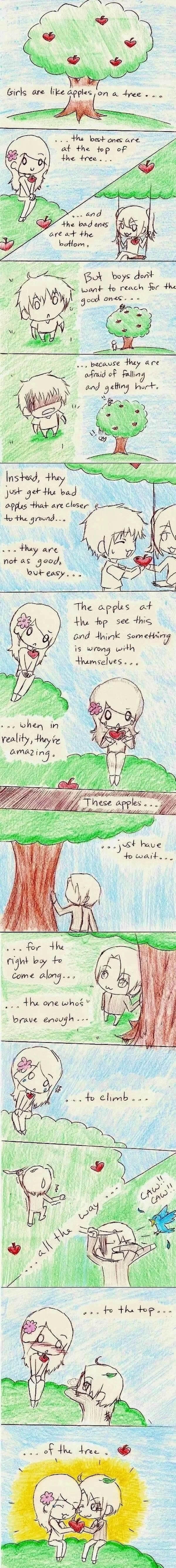 Girls are like apples..