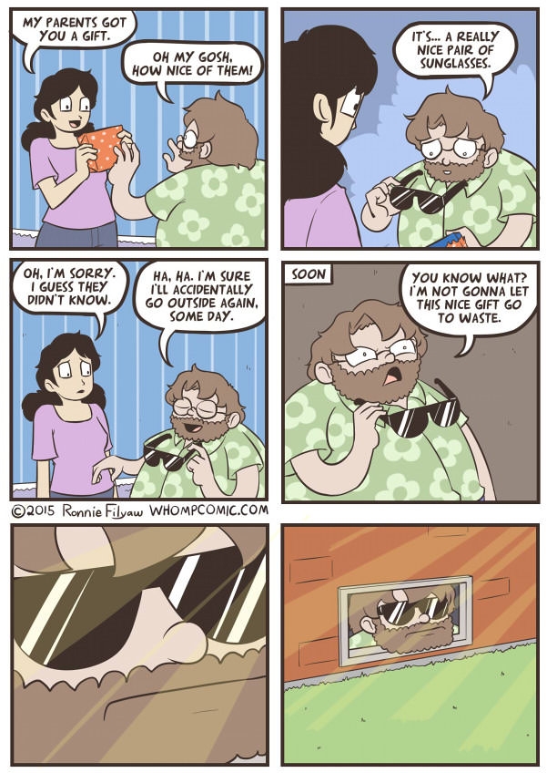 Good use for sunglasses