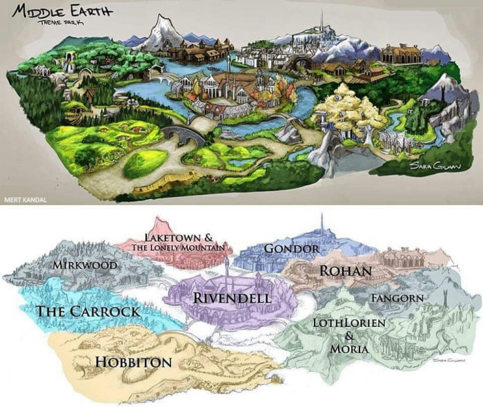 Middle earth theme park