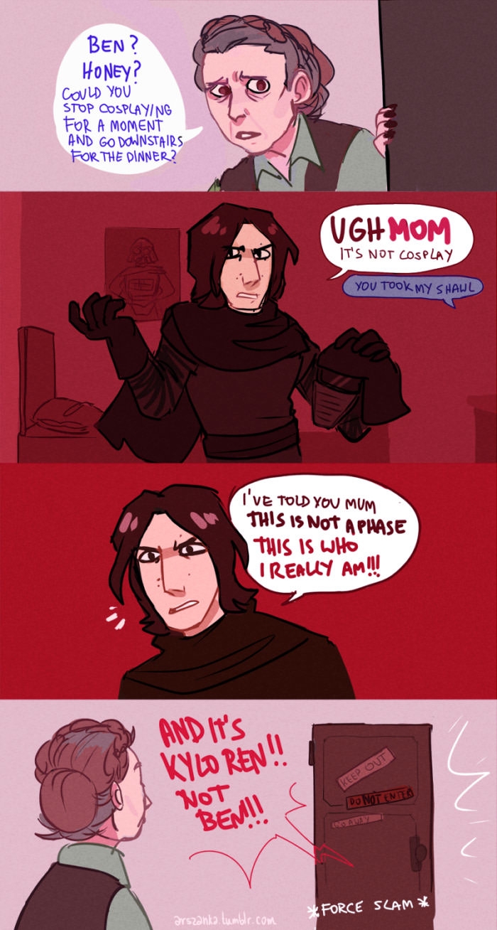 Kylo Ren's emo phase