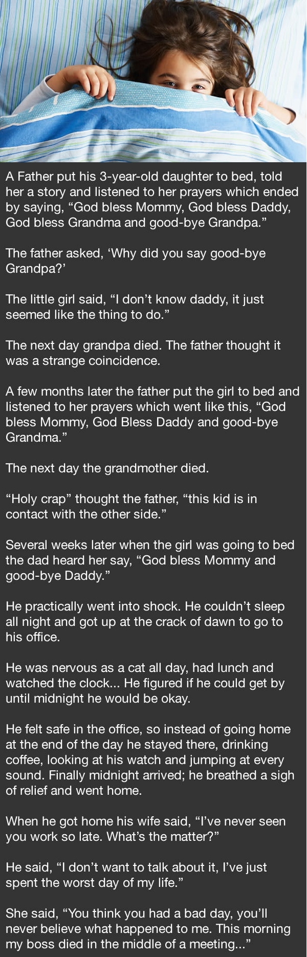 Dad puts 3 yr old to bed