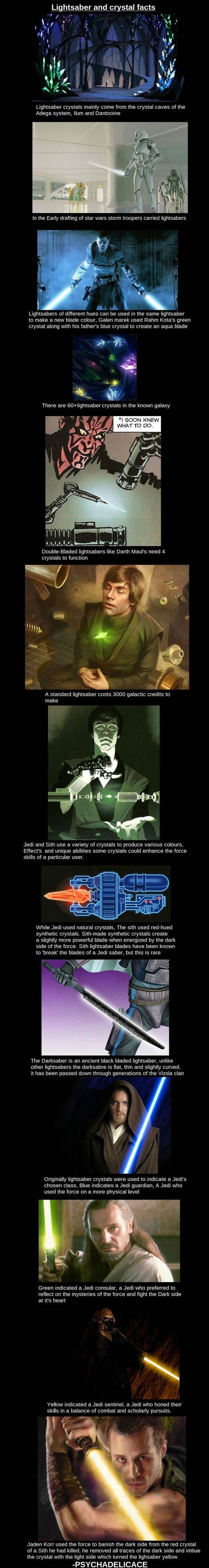 Sabers and their crystals