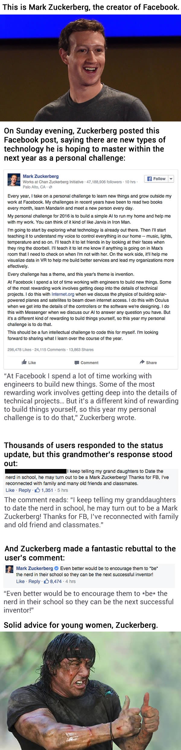 Zuckerberg's challenge