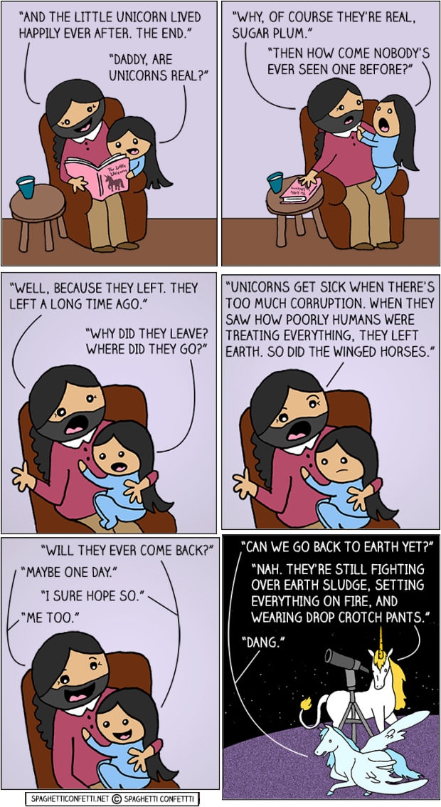 Daddy, are unicorns real?