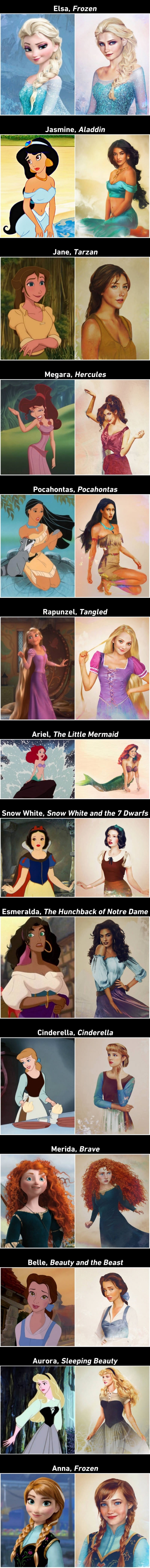 Disney princesses IRL