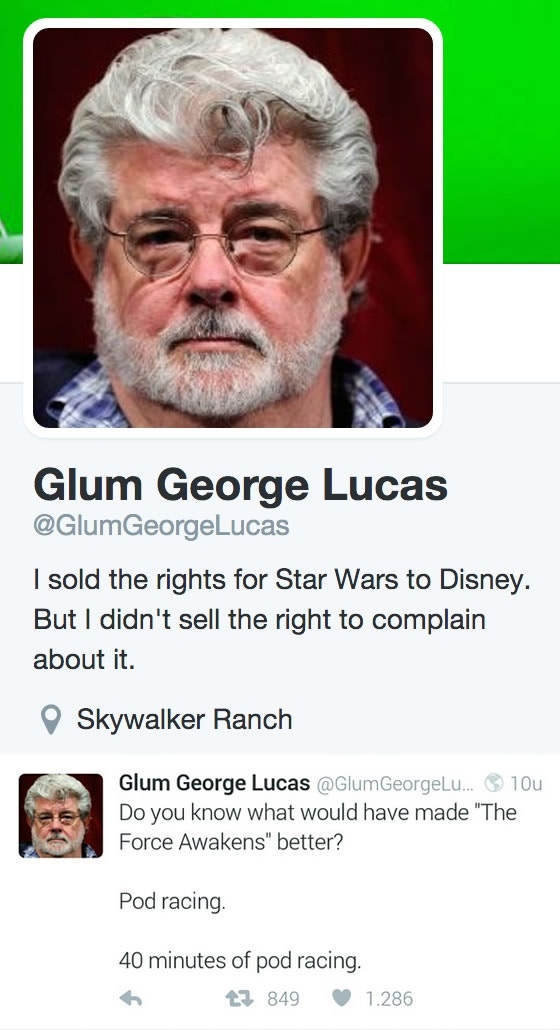 Glum George Lucas