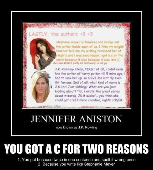 You got a c for two reasons