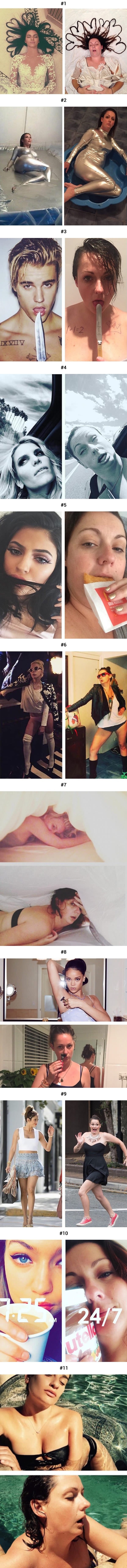 Mocking celebs on insta