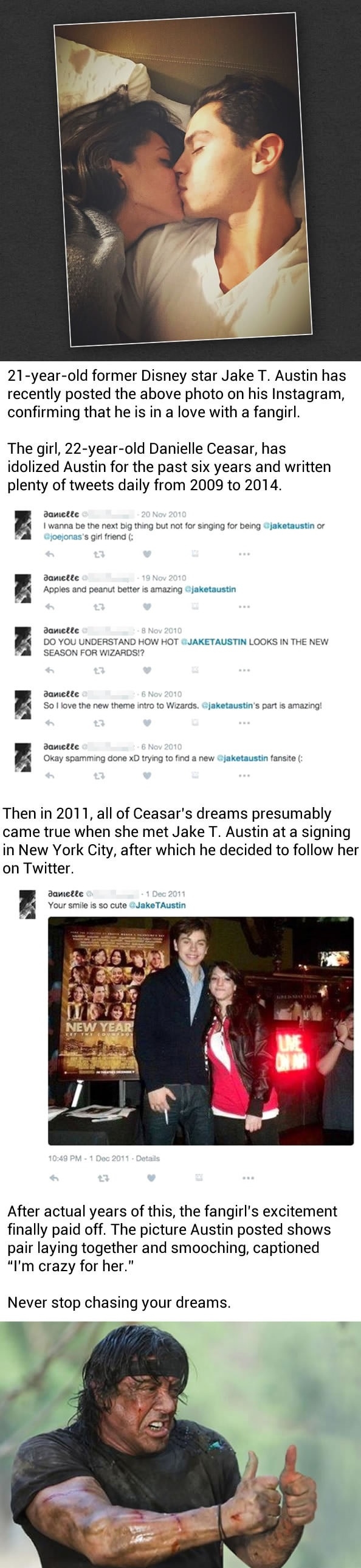 Fan girl dates celeb crush