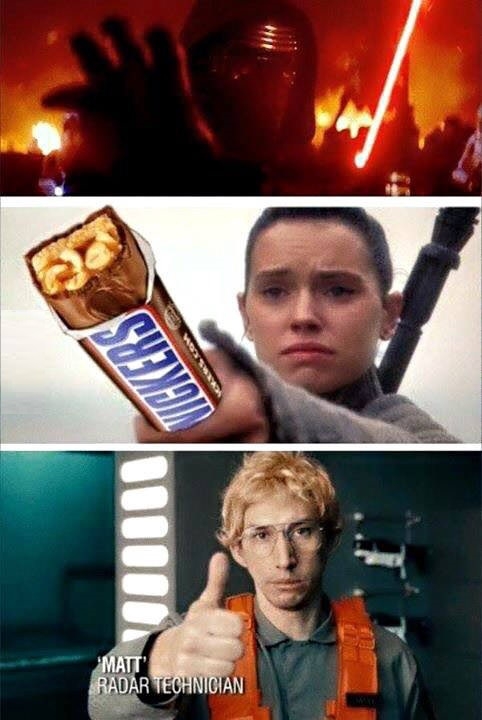 Have a snicker, Kylo