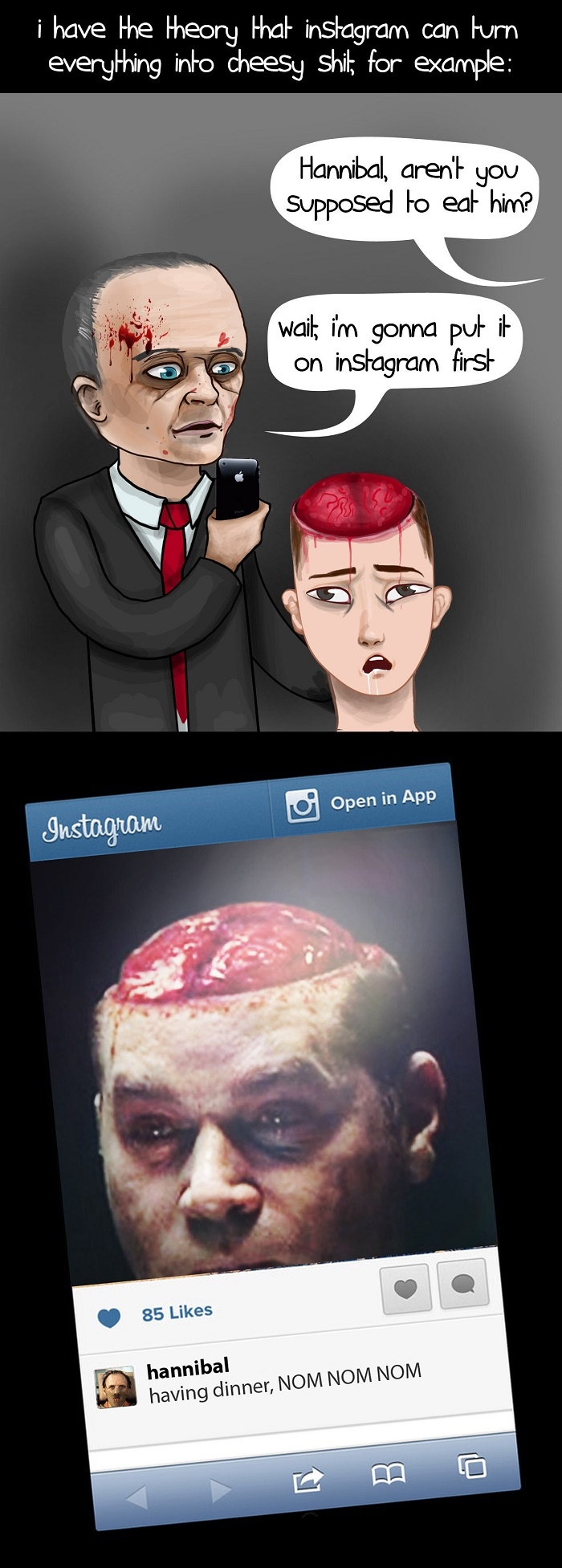 Hannibal using Instagram