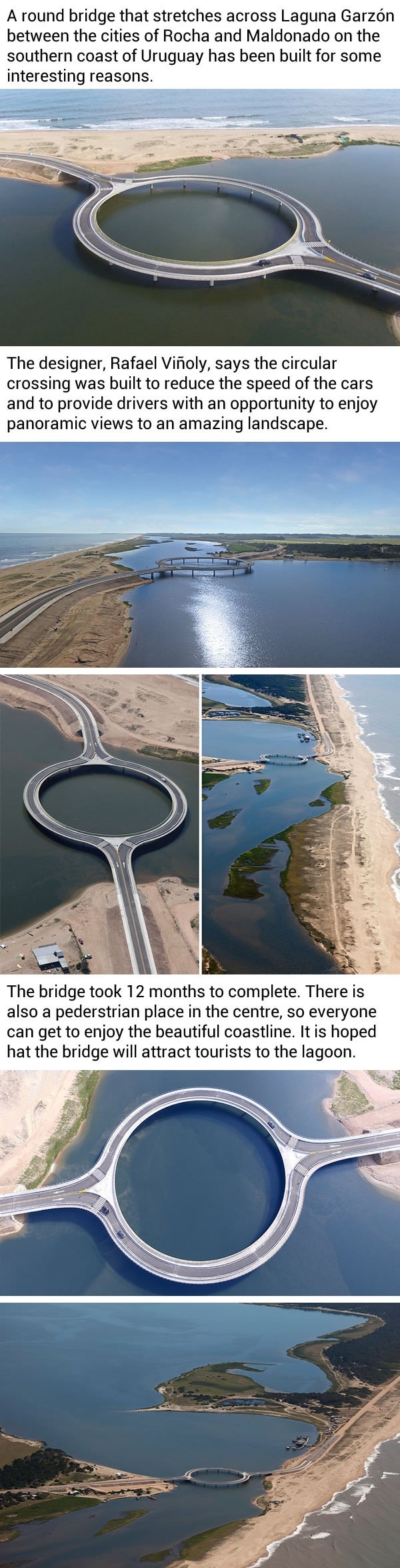 Circular bridge in Uruguay