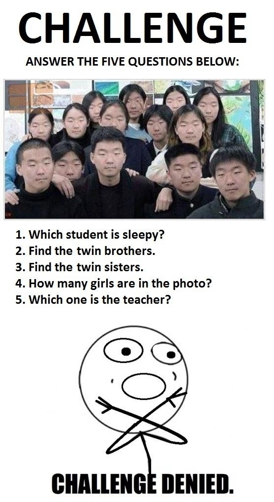 Difficulty level: Asian!