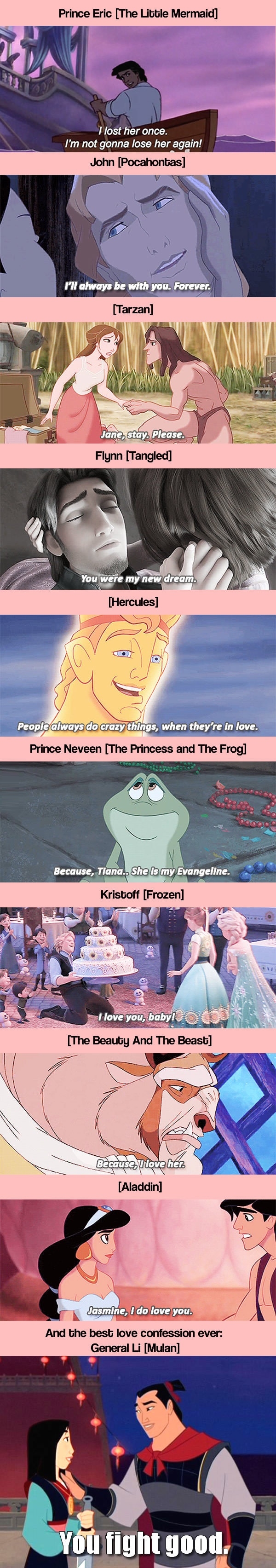 Disney guys say I love you