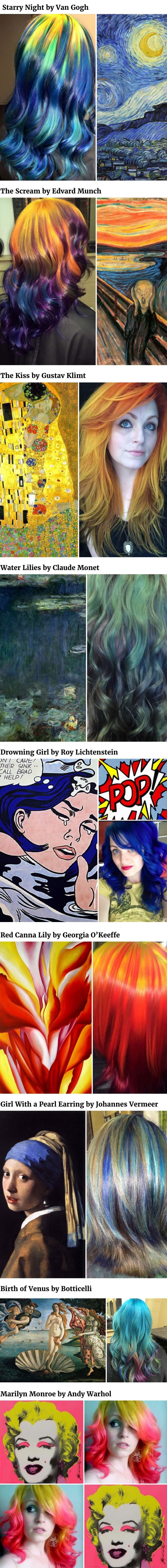 Hair turned into art
