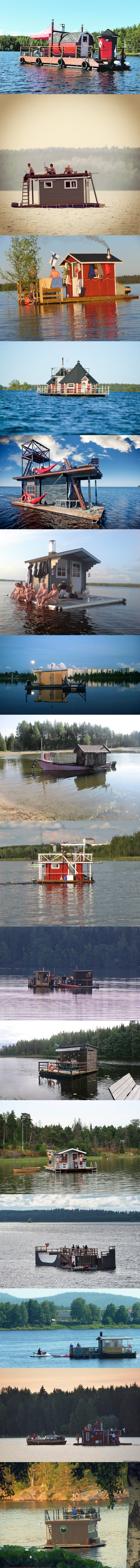 Floating saunas of Finland