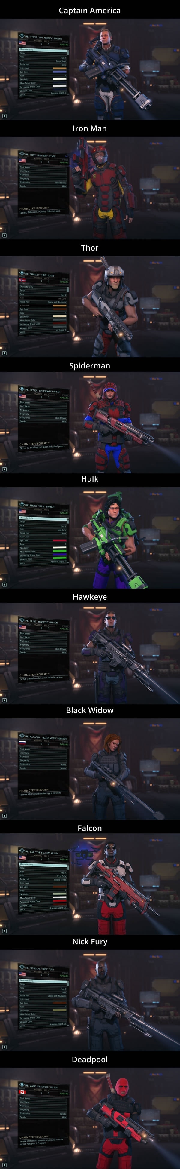 Marvel heroes in XCOM 2