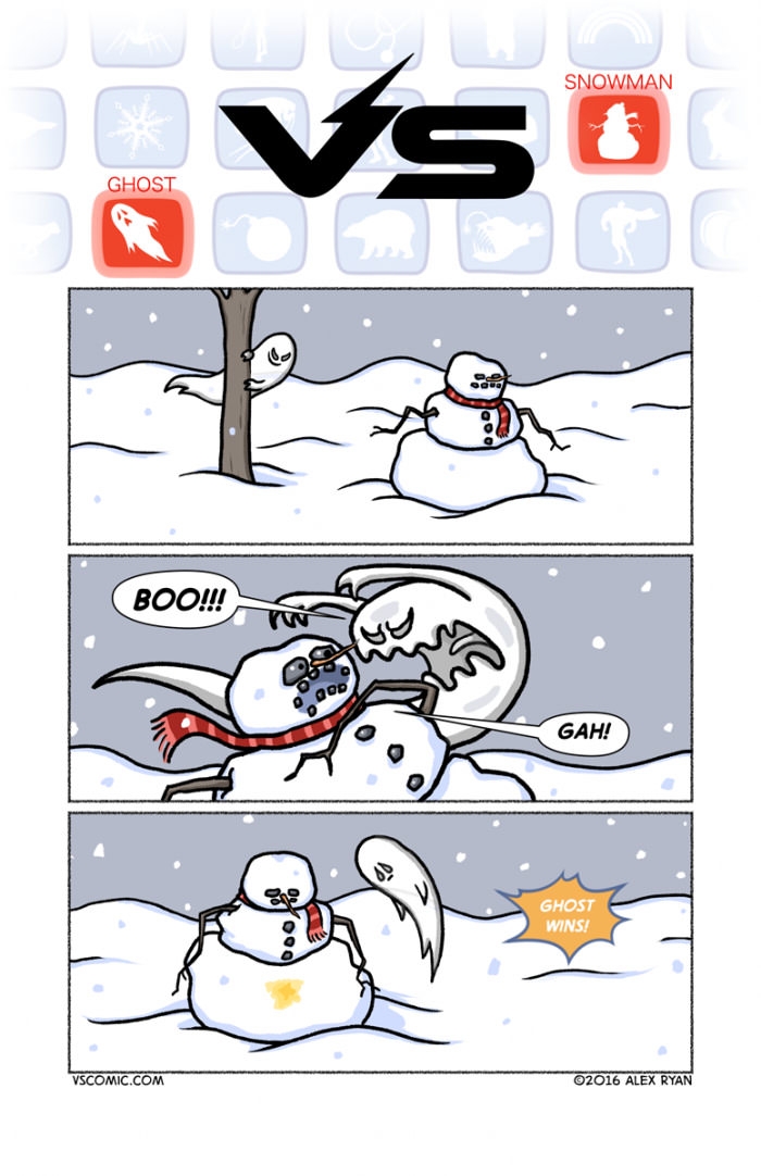 Ghost vs snowman