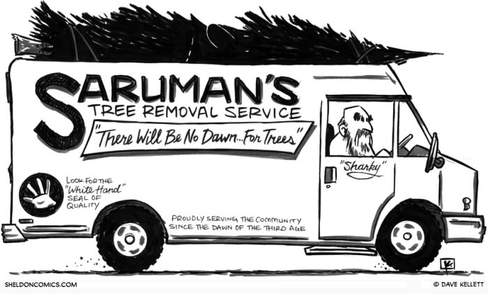 Saruman's tree removal