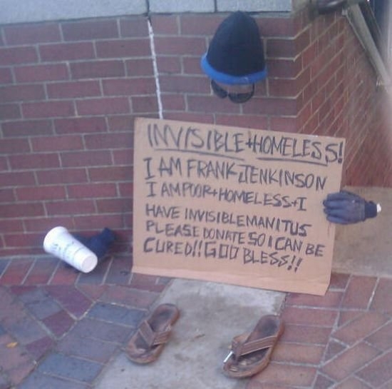 Invisible Homeless Guy