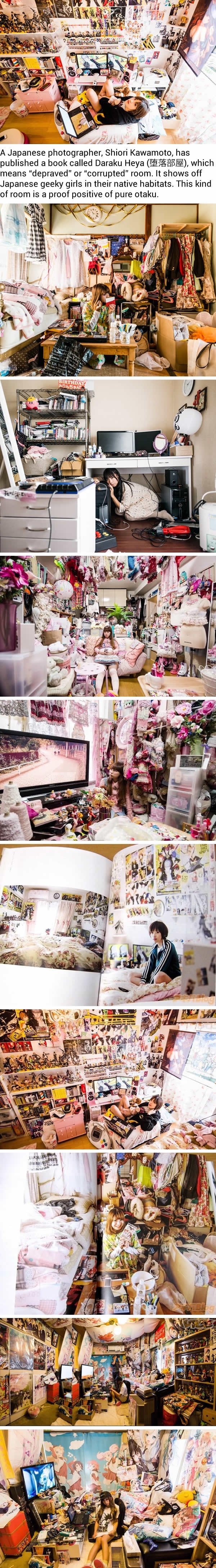 Rooms of Japanese girls