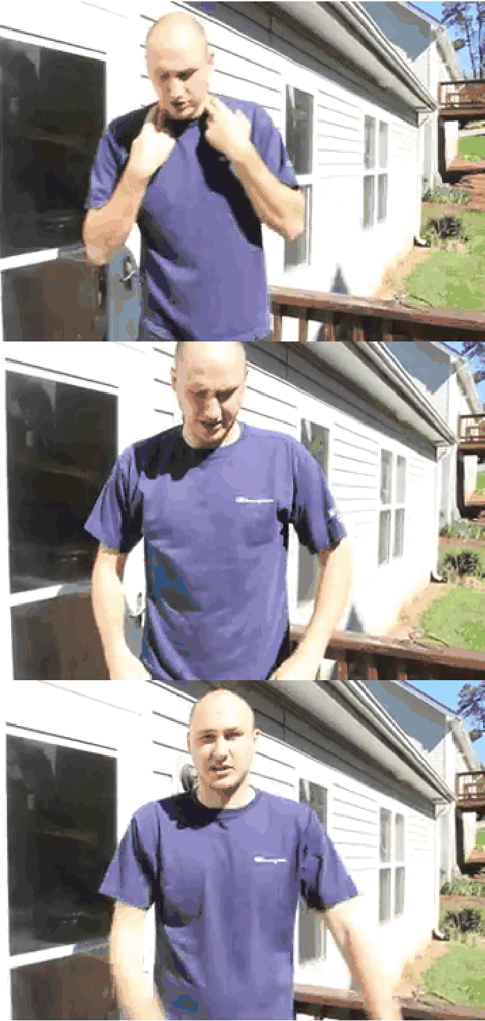 Taking off your shirt