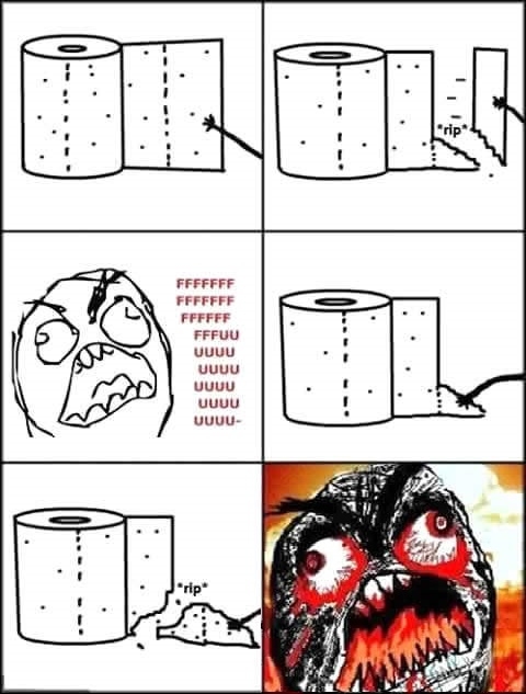 Toilet roll rage