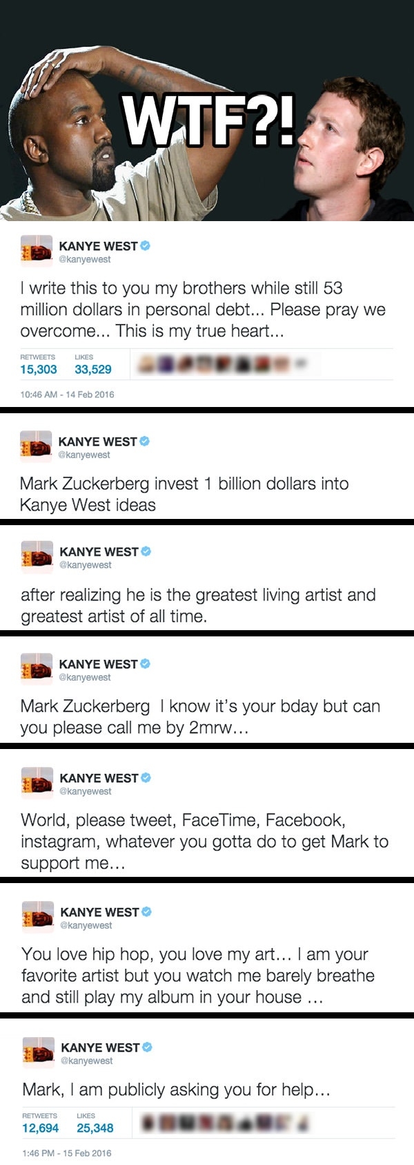 Kanye West is in debt