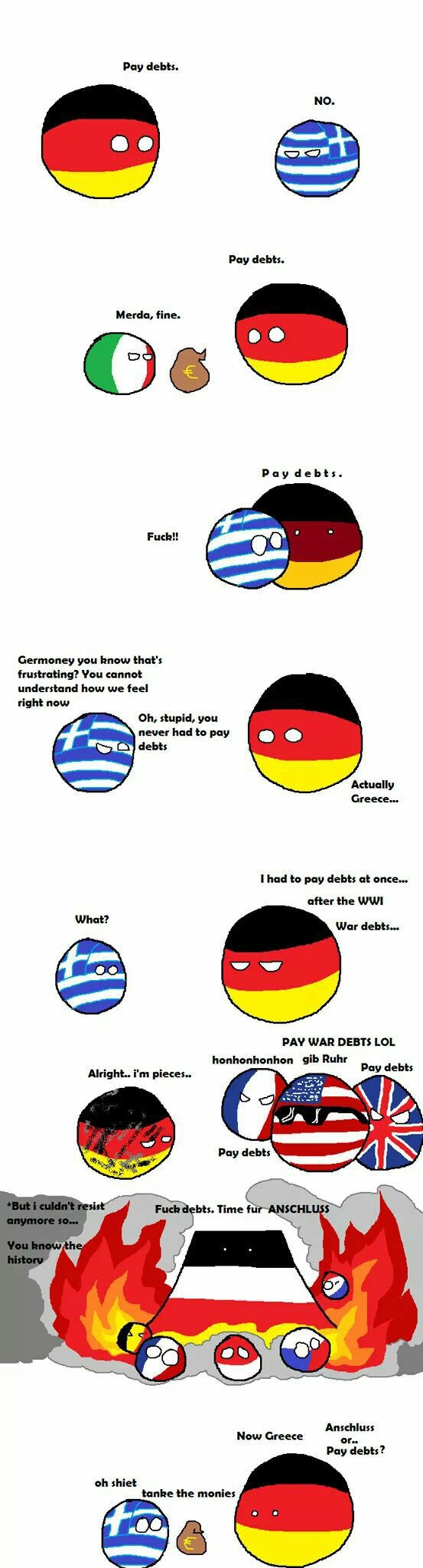Anschluss or debts