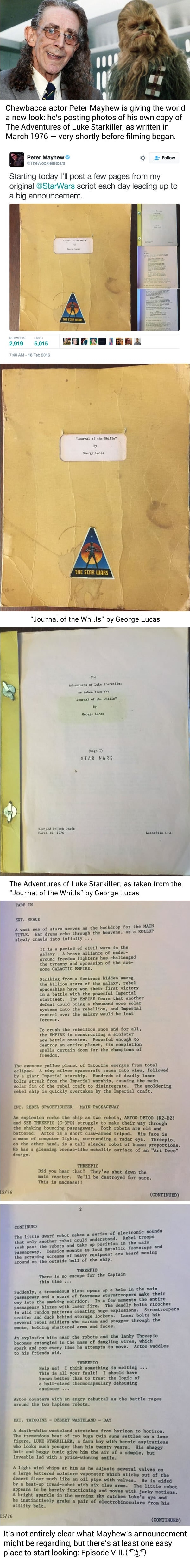 Early Star Wars script