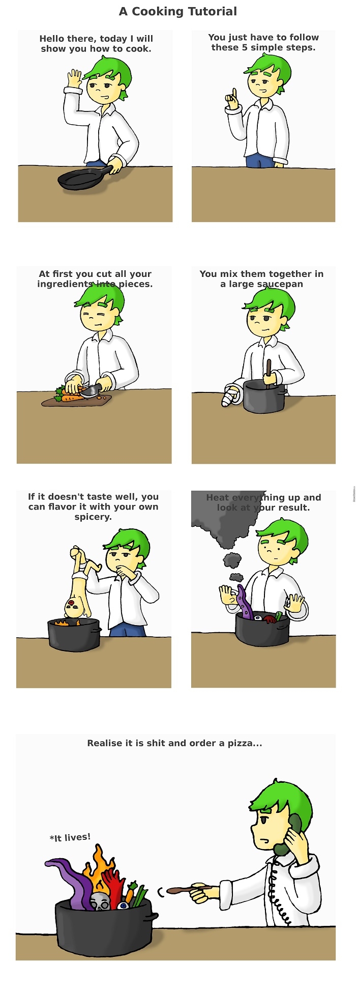 A cooking tutorial