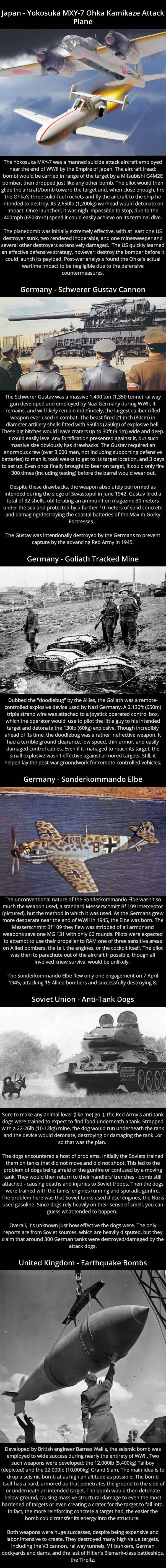 Crazy weapons of WWII