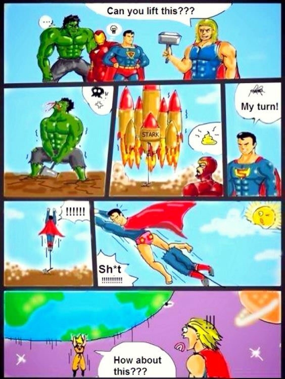 Goku messing with newbies