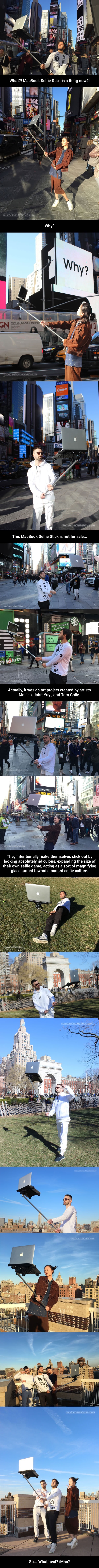 Macbook selfie stick