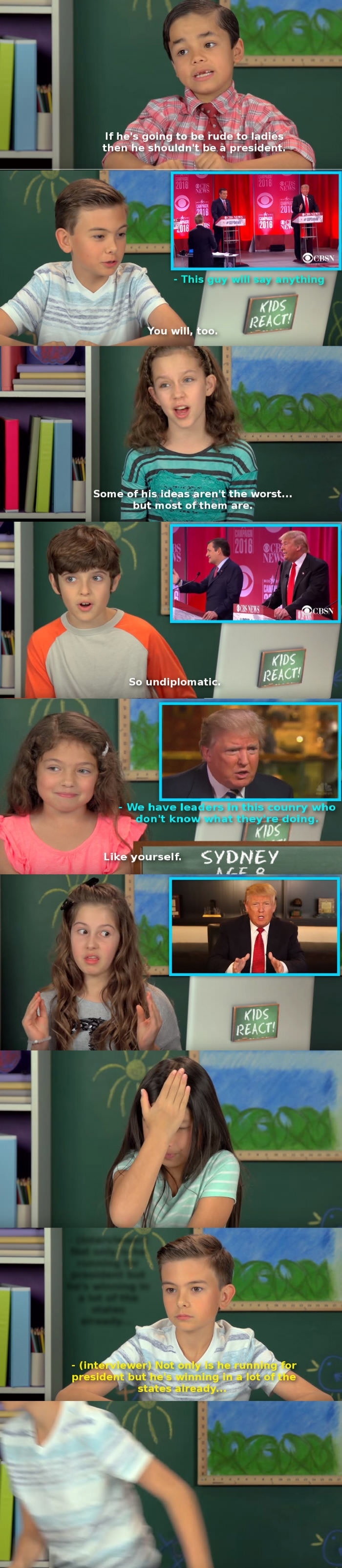 Kids react to Drumpf