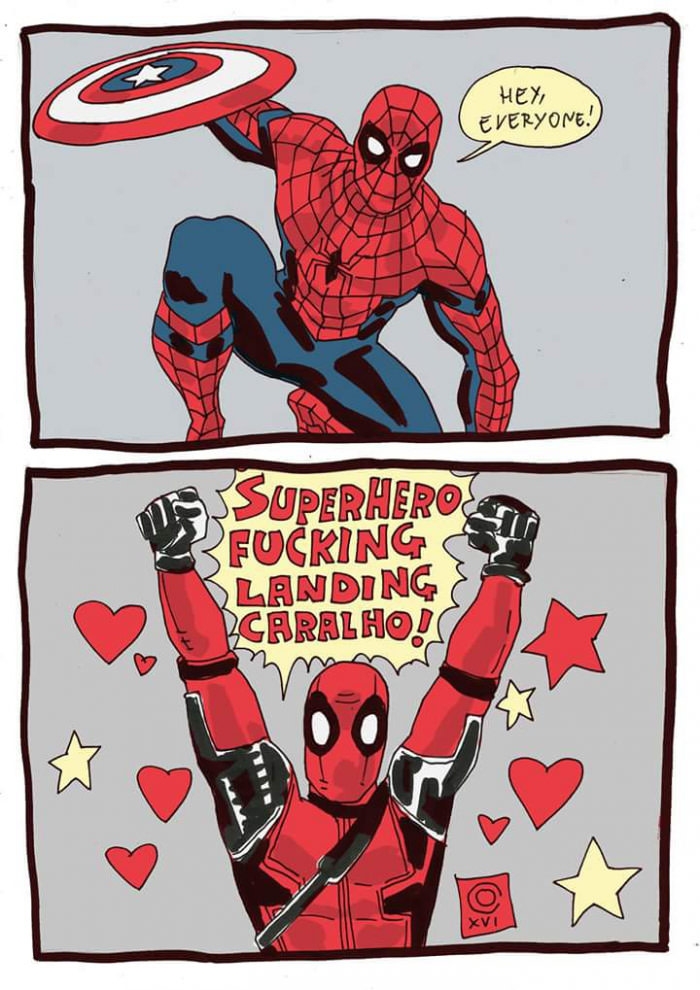 Superhero landing!