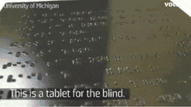 Kindle-style braille tablet