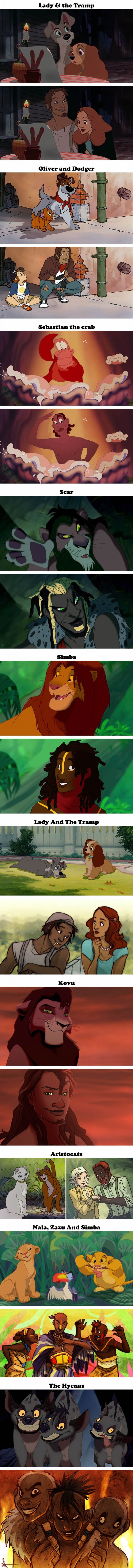 Disney characters as ethnically correct humans