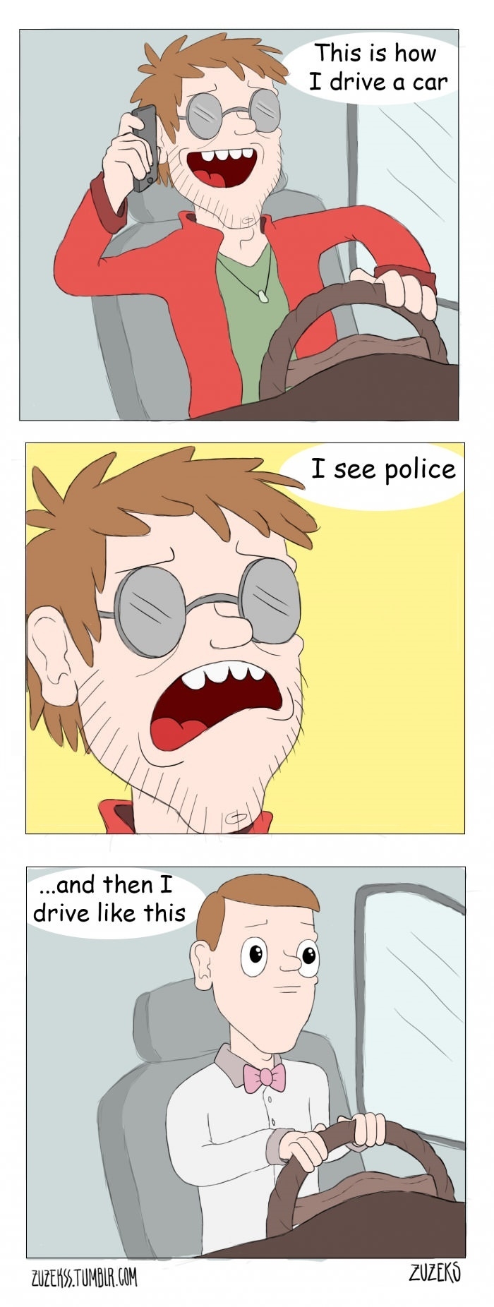 Driving a car