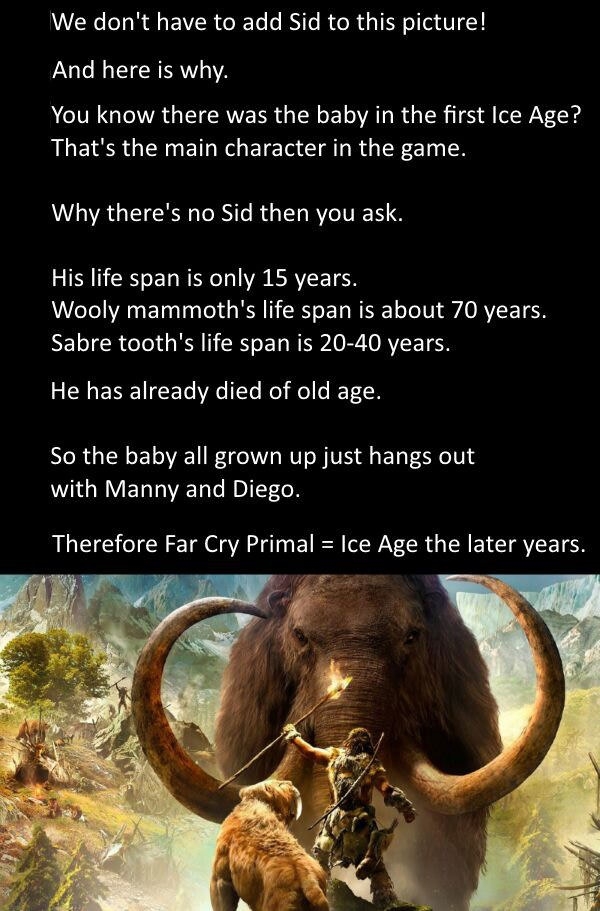 Far Cry Primal = Ice Age