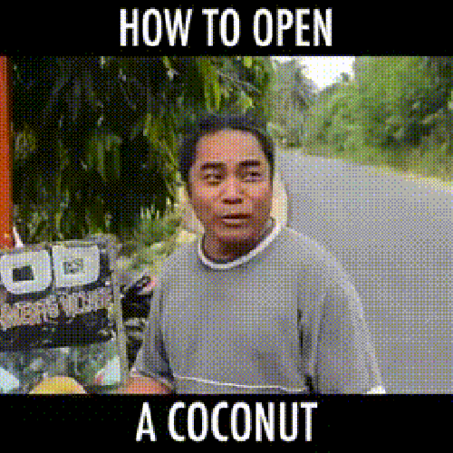How to open a coconut