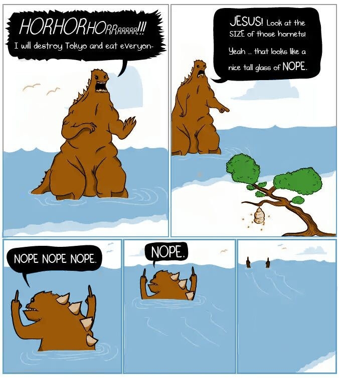 Coloured version of Godzilla nope