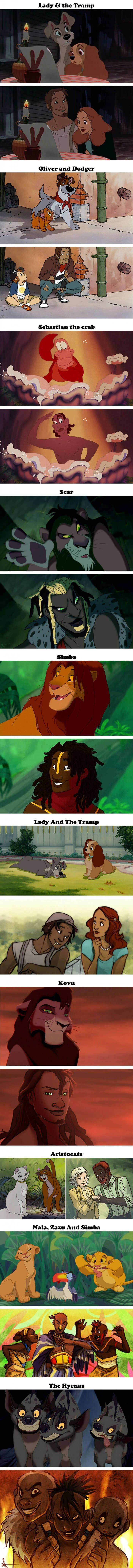 Disney animals replaced with humans