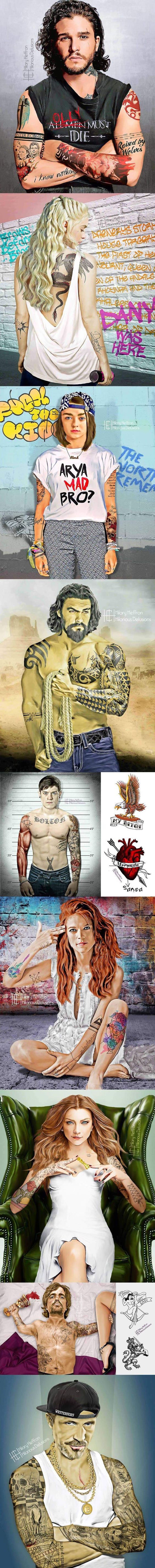 GoT characters with street style tattoos