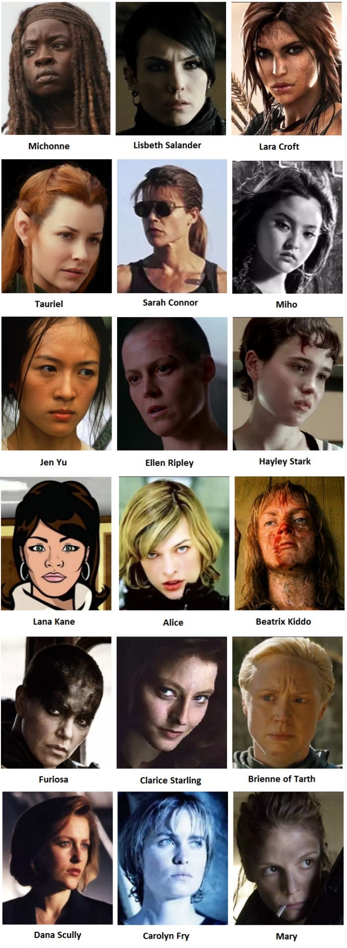 Some bada** female characters