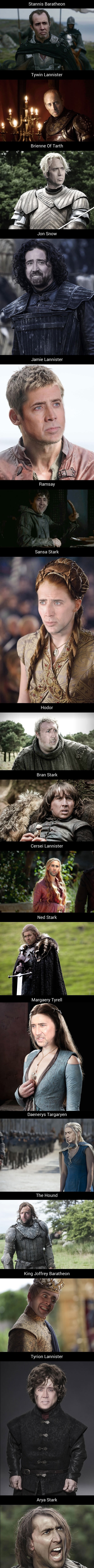 If Nicolas Cage played every character in GoT