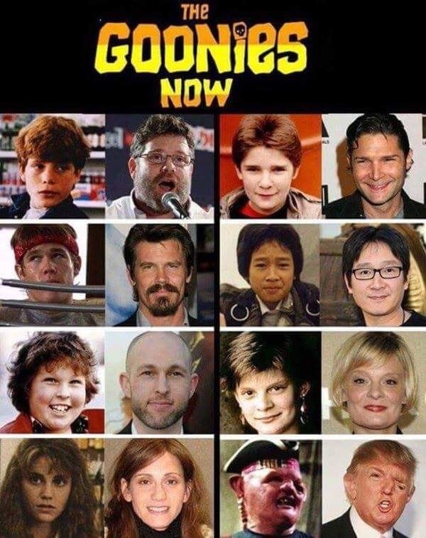 The Goonies, then and now
