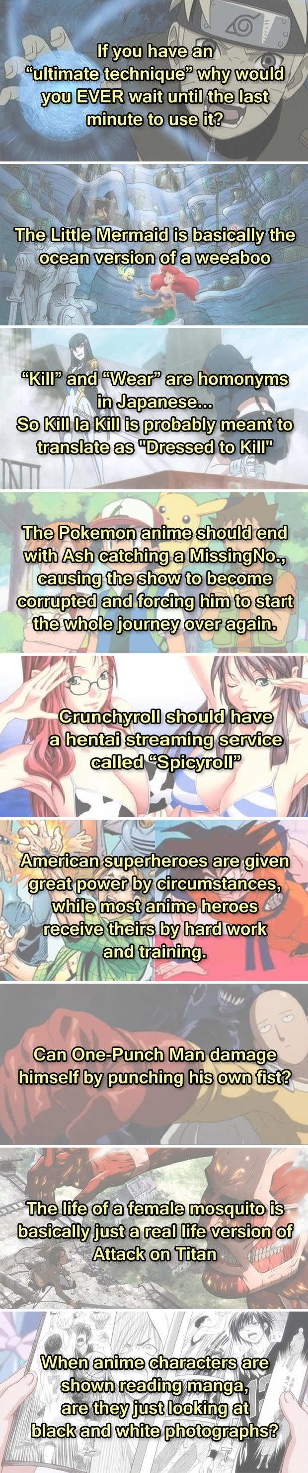 Anime shower thoughts